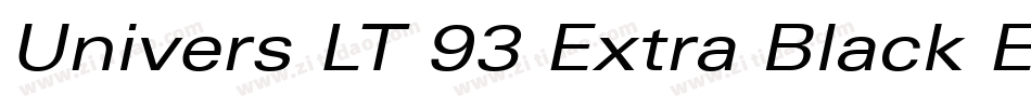 Univers LT 93 Extra Black Extended Oblique字体转换